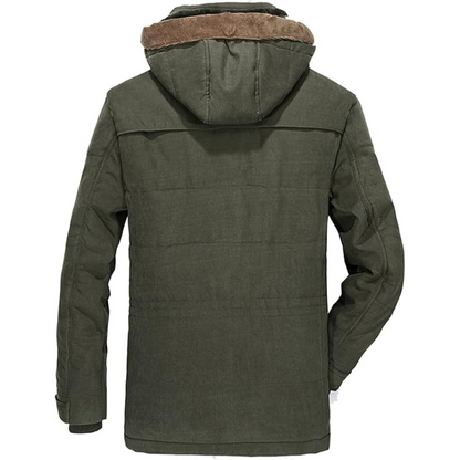 Heren Gewatteerde Outdoor Winterjas met Capuchon – Ideaal voor Herfst en Winter