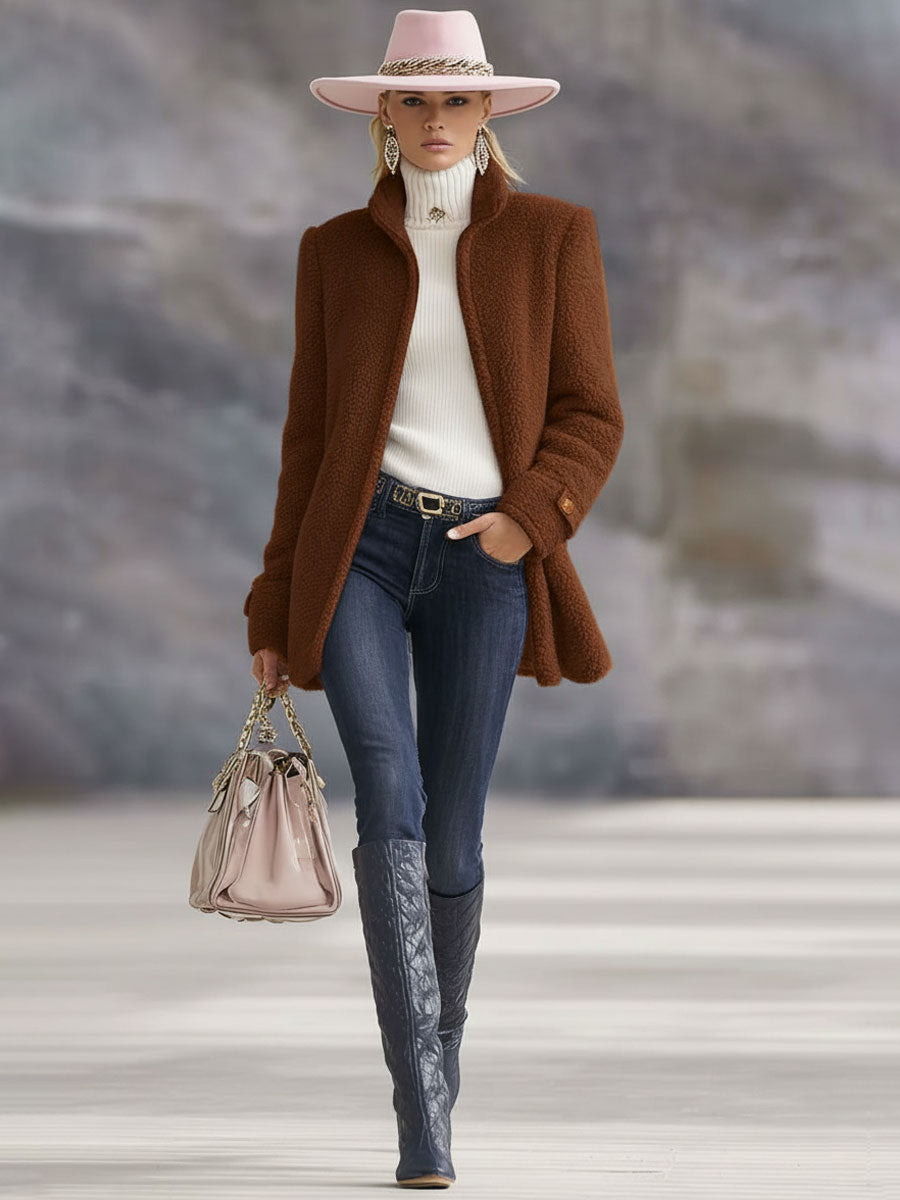 Damen Vintage Rosa Fleeceweste mit Reißverschluss