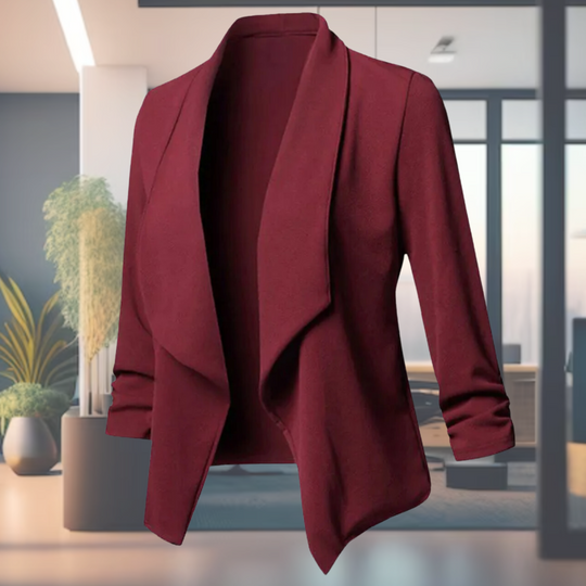 Open Women's Blazer with Long Sleeves – Light & Elegant
