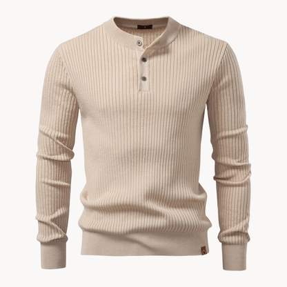 Stanton Ribbed Henley – Refined & Comfortable