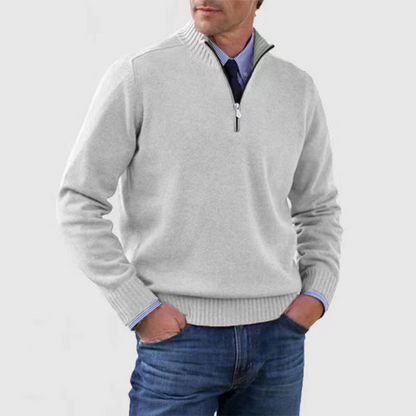 Men's Sweater with Half Zipper – Comfortable, Warm & Stylish