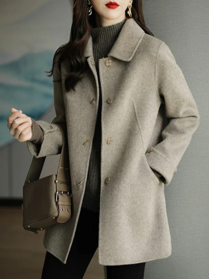 Dames Klassieke Petite Trenchcoat met Puntkraag – Ideaal voor Herfst en Winter