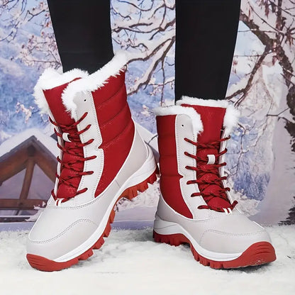 Waterdichte Dames Snowboots – Geïsoleerde Winterlaarzen met Antislip Zool