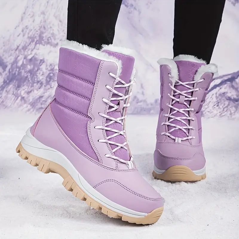 Waterdichte Dames Snowboots – Geïsoleerde Winterlaarzen met Antislip Zool