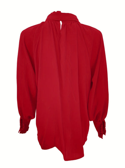 Elegante Blouse met Strik en Ruches