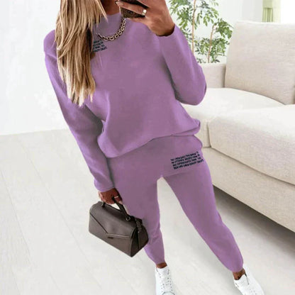 Comfortable Women's Tracksuit – Two-piece With Elastic Waist & Pockets