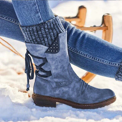 Waterdichte Dames Snowboots – Halfhoge Winterlaarzen met Antislip Zool