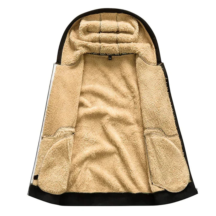 Heren Hoodie met Rits – Fleece Binnenvoering