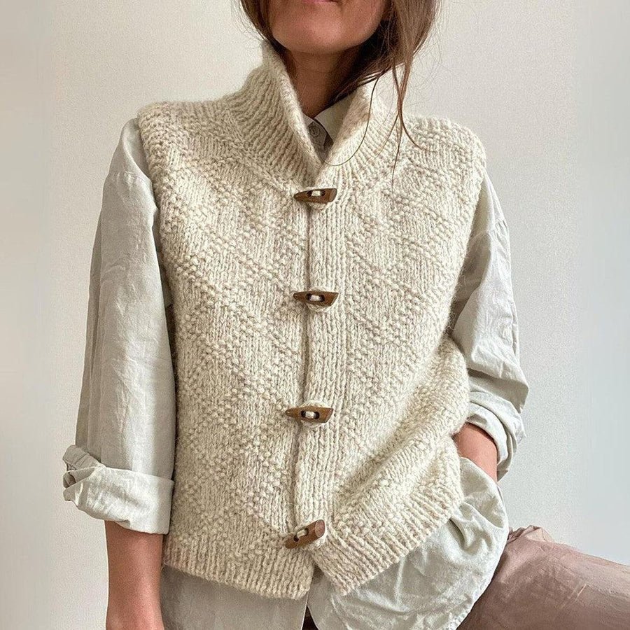 Mouwloze dames cardigan van wolmix – Elegant en veelzijdig