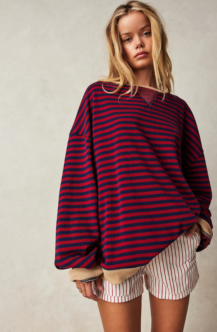 Oversized Striped Women's Sweater – Comfortable, Timeless & Stylish