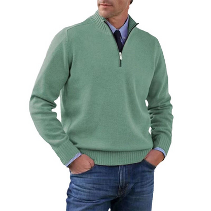 Men's Sweater with Half Zipper – Comfortable, Warm & Stylish