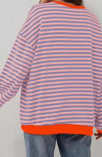 Oversized Striped Women's Sweater – Comfortable, Timeless & Stylish