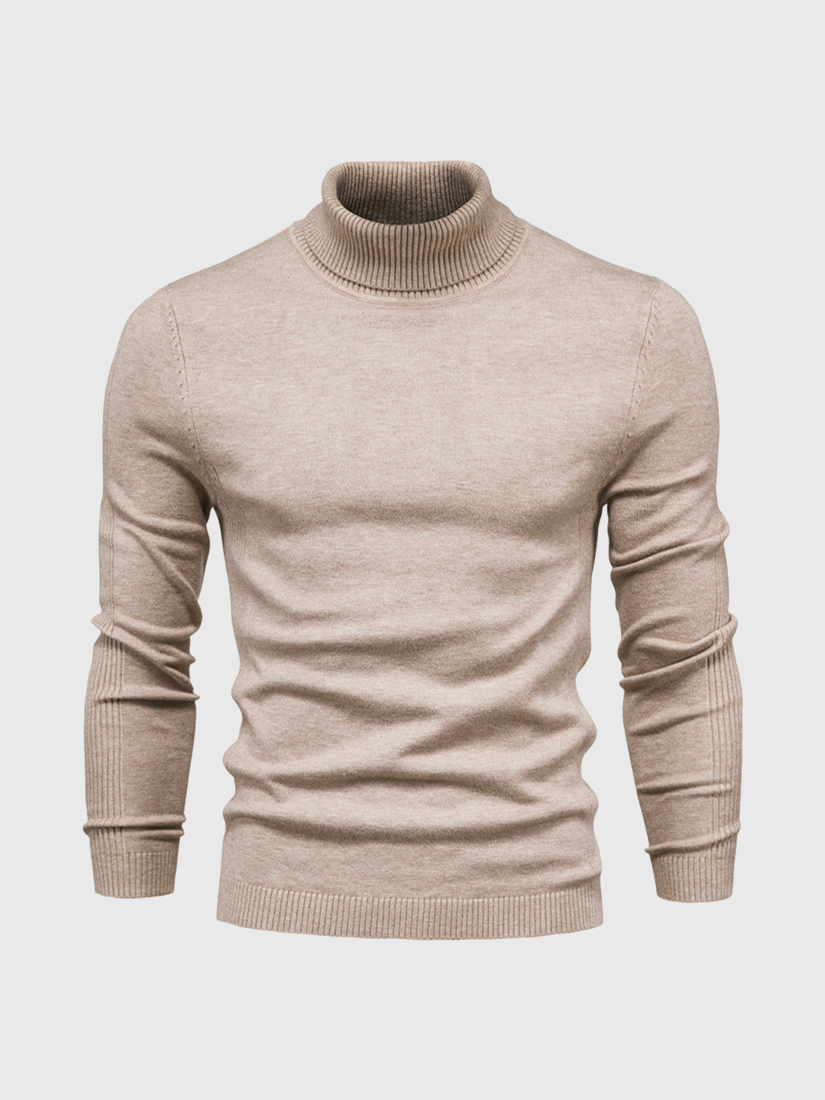 Men's Turtleneck Sweater of Soft Cotton – Elegant & Washable