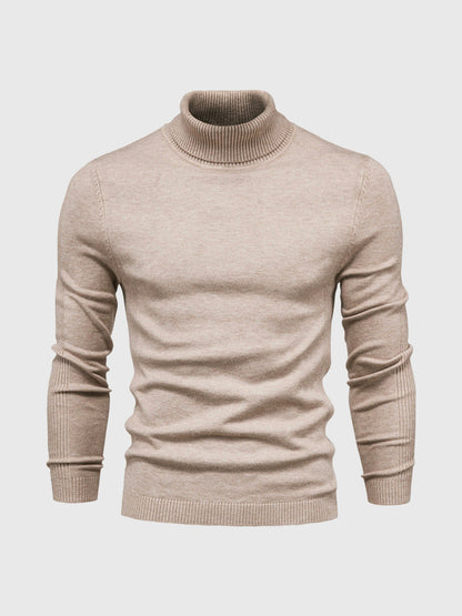 Men's Turtleneck Sweater of Soft Cotton – Elegant & Washable