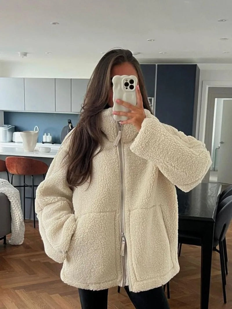 Stylish Women's Teddy Coat – Soft and Warm for Autumn and Winter