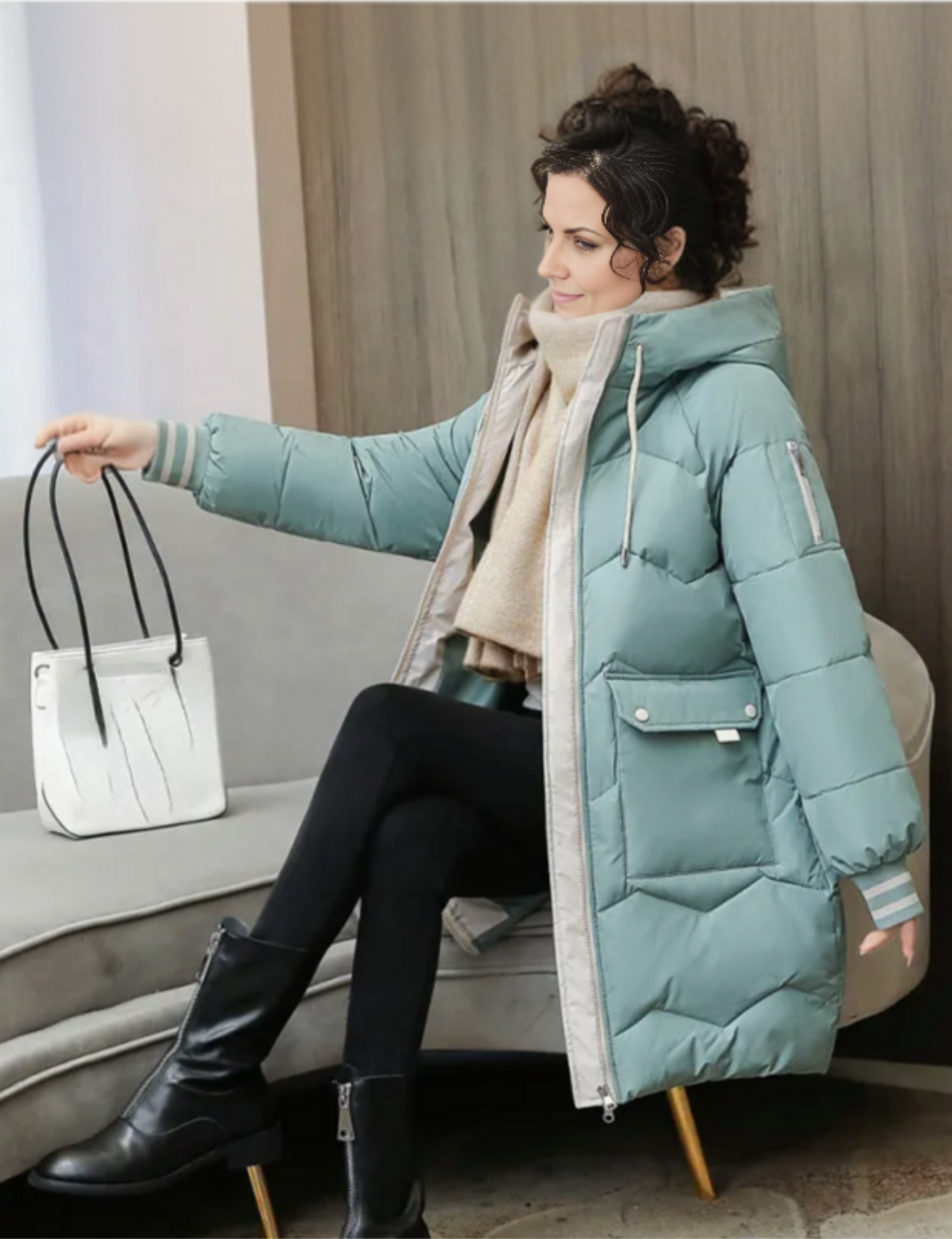 Dames Winterparka – Halflang, Casual & Warm voor de Winter