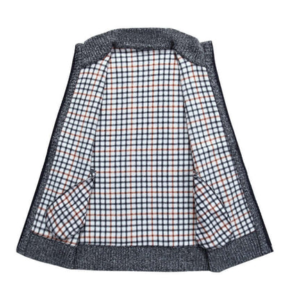 Heren Gebreid Vest met Opstaande Kraag – Stijlvol & Warm