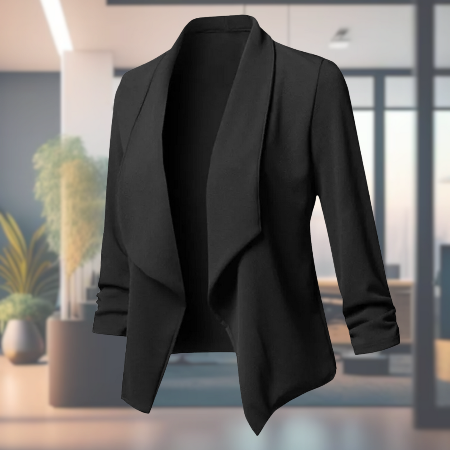 Open Damesblazer met Lange Mouwen – Licht & Elegant