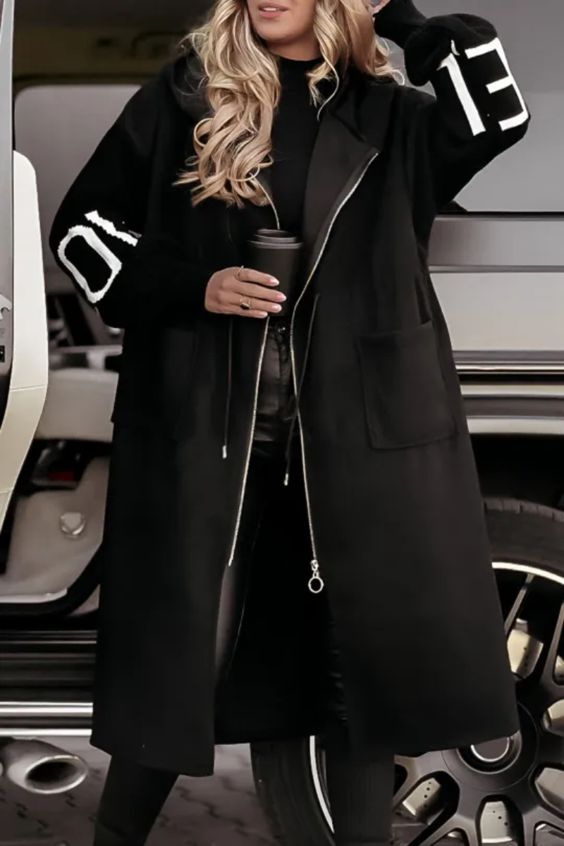 Women's Jacket with Hood and Knitted Sleeves – Patchwork | Autumn/Winter