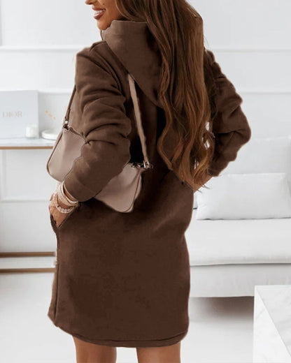 Elegante Katoenen Dames Hoodie met Rits – Ideaal voor Casual Dagen