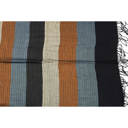 Benton Woven Scarf – Cotton with Subtle Color Blocks