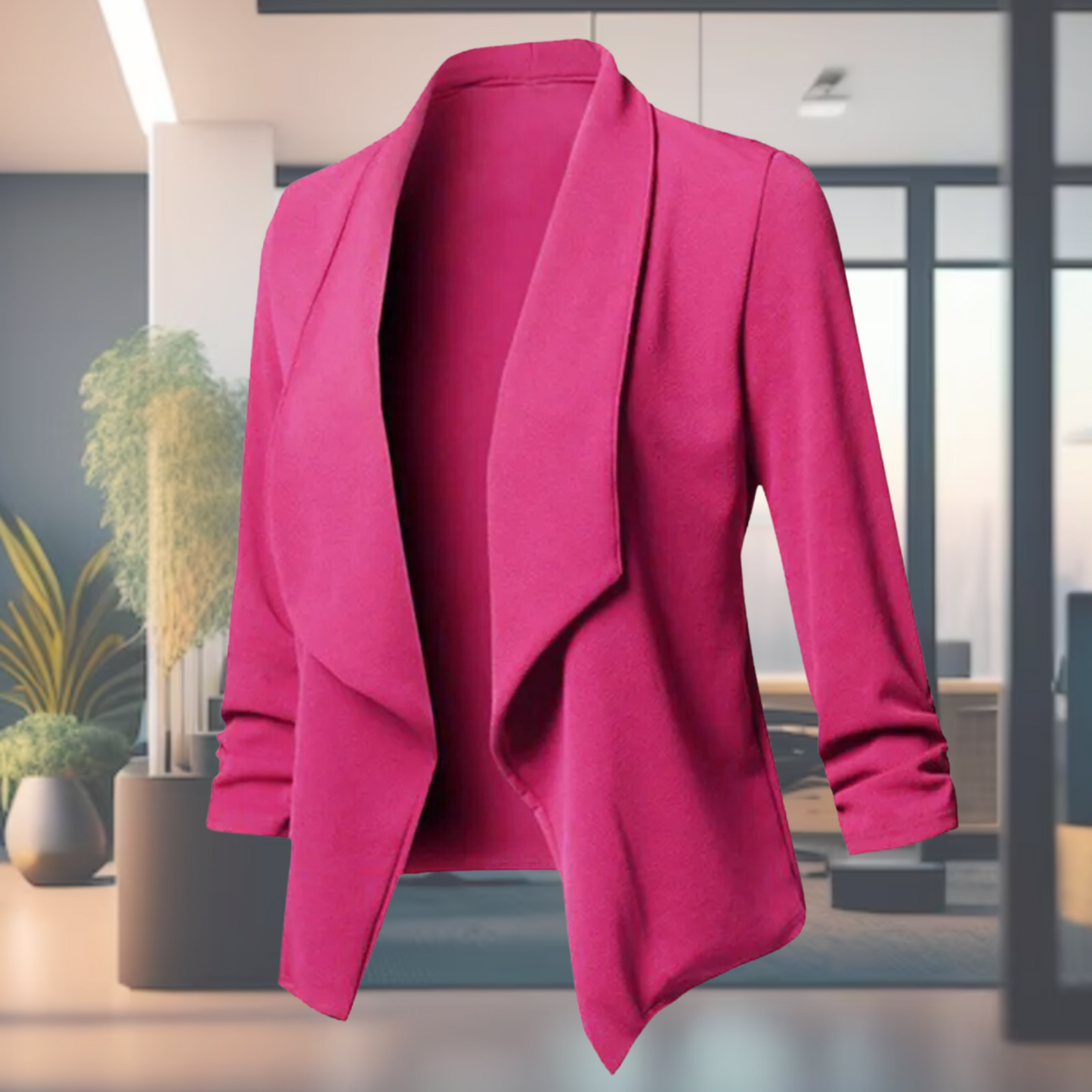 Open Damesblazer met Lange Mouwen – Licht & Elegant