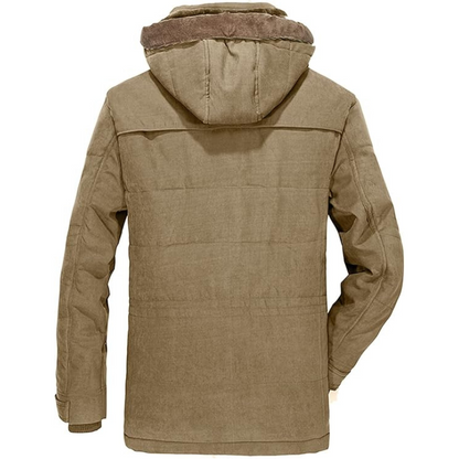 Heren Gewatteerde Outdoor Winterjas met Capuchon – Ideaal voor Herfst en Winter
