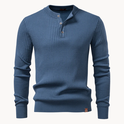 Stanton Ribbed Henley – Refined & Comfortable