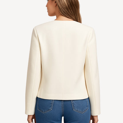 Davies – Elegante Dames Korte Jas met Goudkleurige Knopen