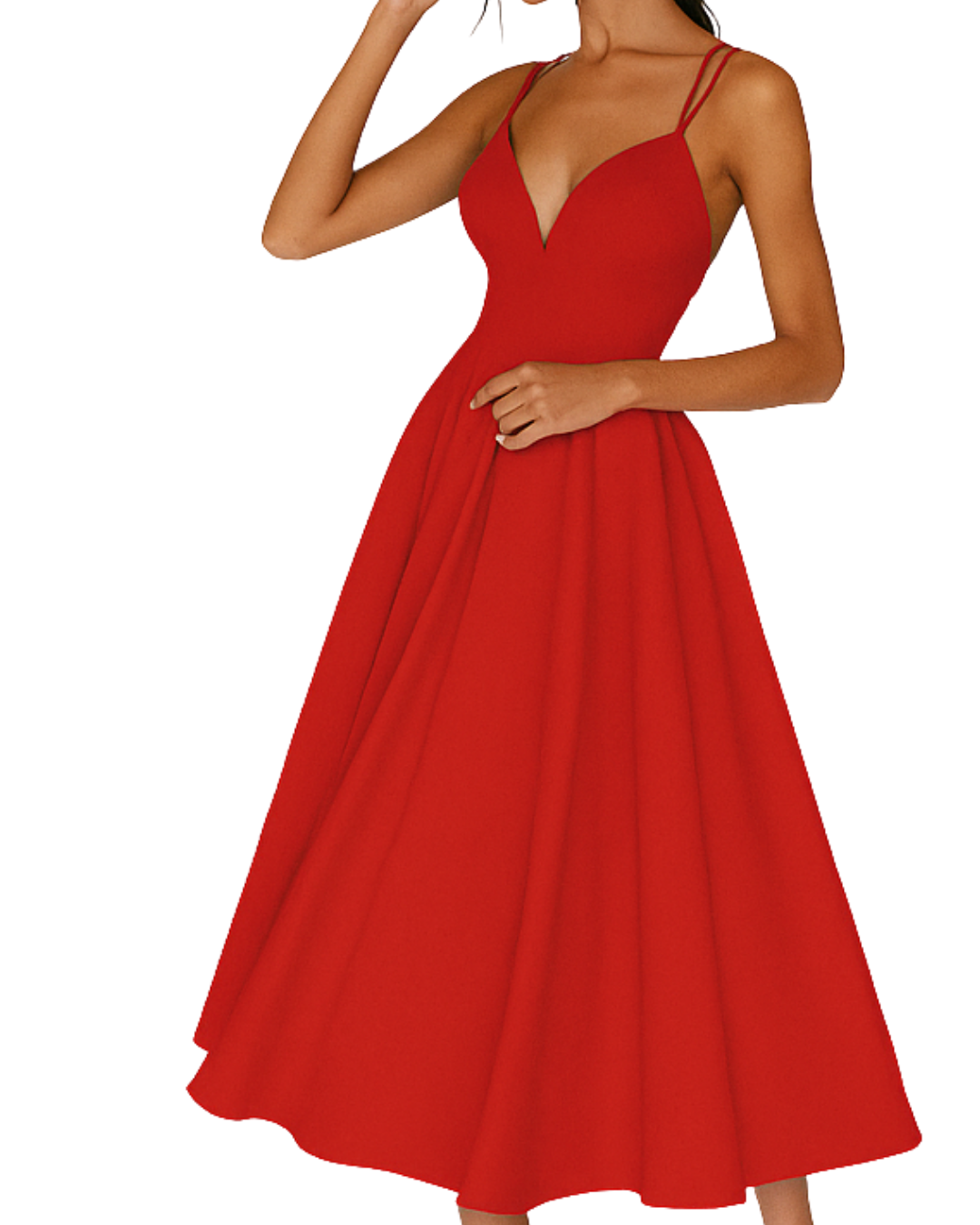 Valerie | Elegante Rode Cocktailjurk voor Bruiloft & Gala-Dameskleding > Jurken > Cocktailjurken-Myna Mode-Rood-S-Myna Mode