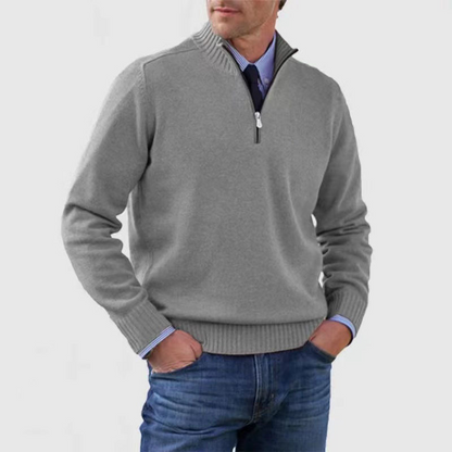 Men's Sweater with Half Zipper – Comfortable, Warm & Stylish