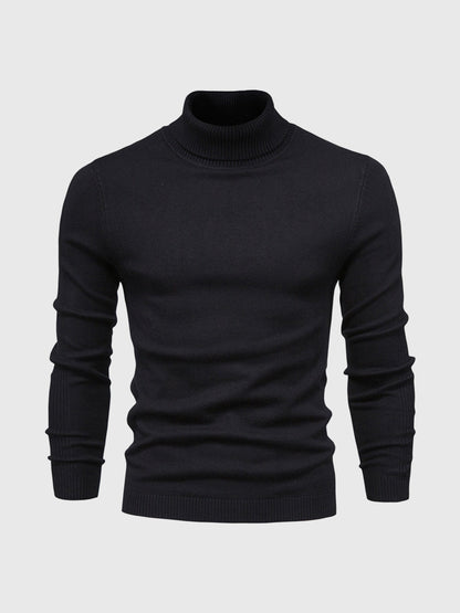 Men's Turtleneck Sweater of Soft Cotton – Elegant & Washable