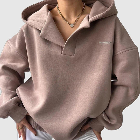 Damen Hoodie – Minimalistisches Design – Oversized & bequem für Herbst und Winter