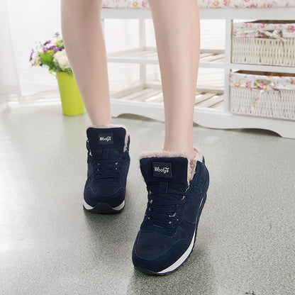 Casual Warme Winterschoenen Heren – Hoge Sneakers met Bontvoering