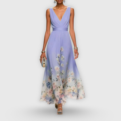 Aurélie | Elegante Bloemen Maxi Jurk voor Bruiloften en Zomerse Feesten