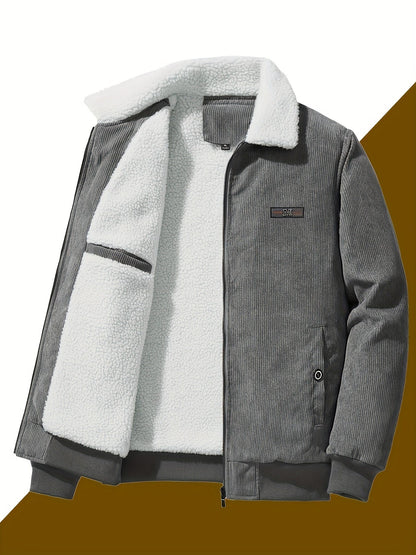 Dikke Winterjas met Reverskraag voor Heren – Warm & Stijlvol voor Koude Dagen