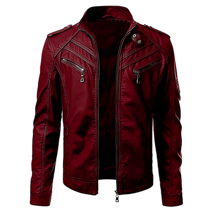 Luxe Leather Men's Jacket – Timeless & Comfortable