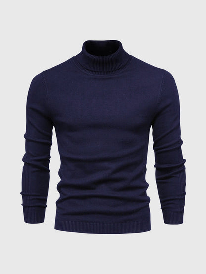Men's Turtleneck Sweater of Soft Cotton – Elegant & Washable