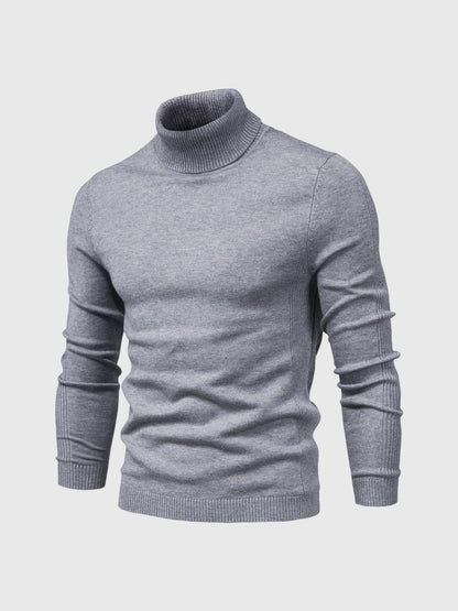 Men's Turtleneck Sweater of Soft Cotton – Elegant & Washable