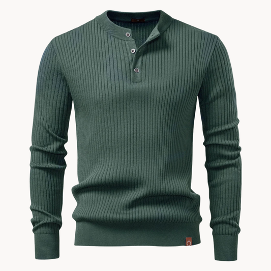 Stanton Ribbed Henley – Refined & Comfortable