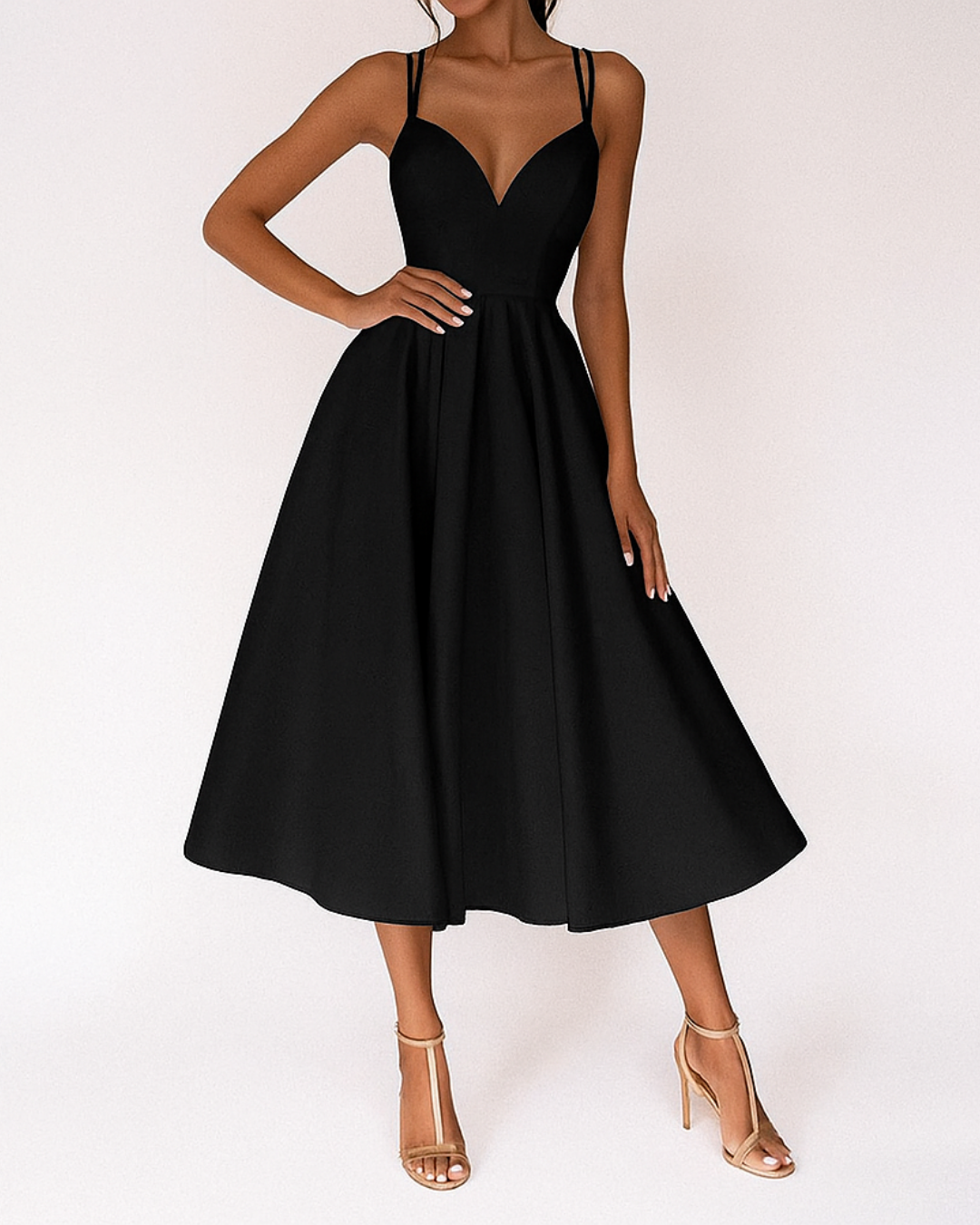 Valerie | Elegante Rode Cocktailjurk voor Bruiloft & Gala-Dameskleding > Jurken > Cocktailjurken-Myna Mode-Zwart-S-Myna Mode
