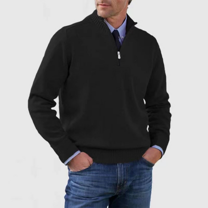 Men's Sweater with Half Zipper – Comfortable, Warm & Stylish