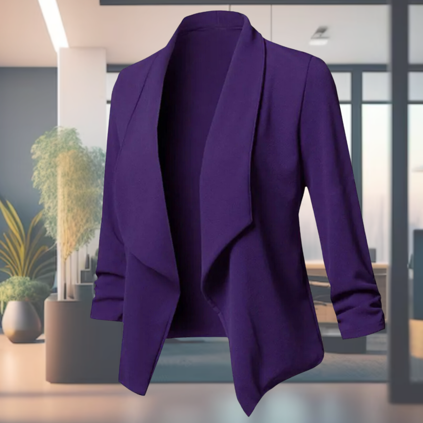 Open Damesblazer met Lange Mouwen – Licht & Elegant