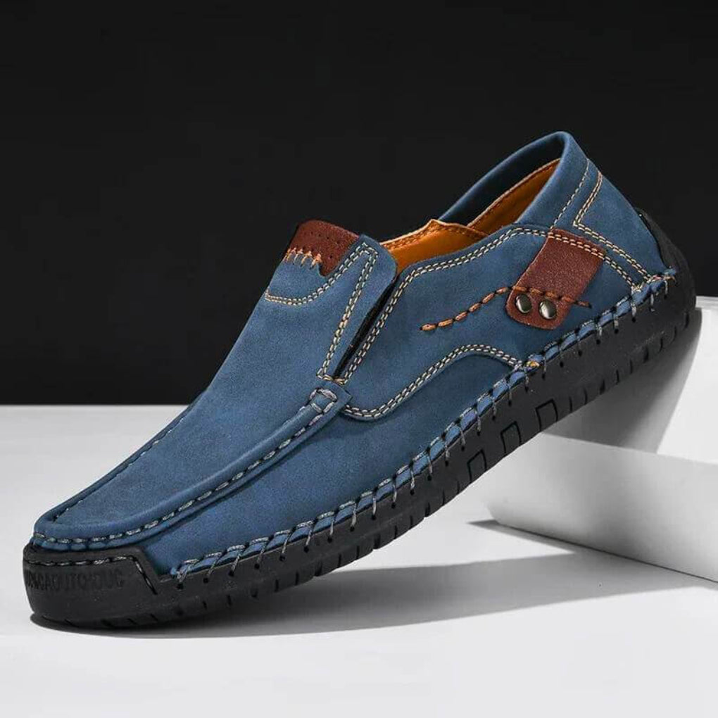 Men's Leather Slip-Ons | Comfortable Slip-On Shoes with Non-Slip Sole