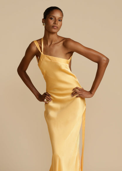 Dames Satijnen Maxi Jurk | One Shoulder & Elegant