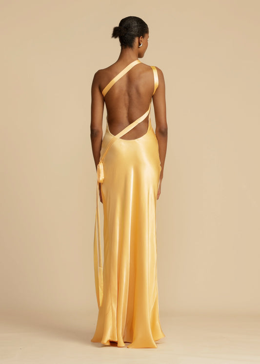 Dames Satijnen Maxi Jurk | One Shoulder & Elegant