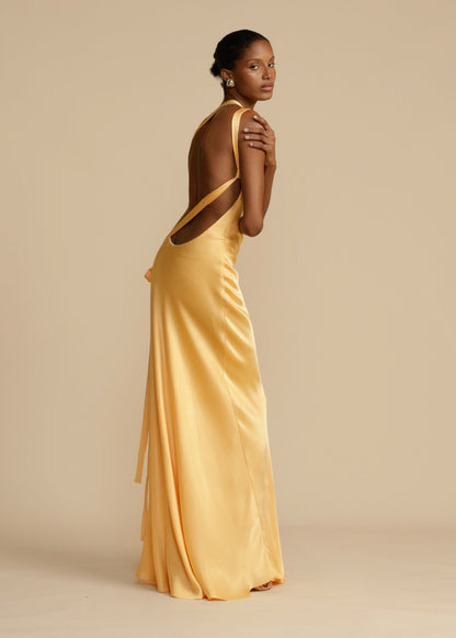 Dames Satijnen Maxi Jurk | One Shoulder & Elegant