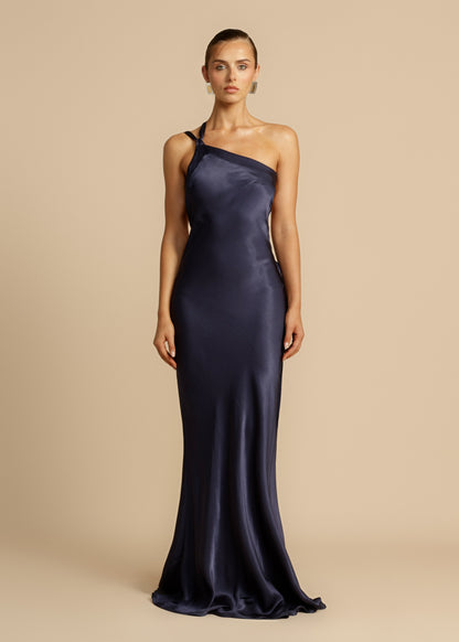 Dames Satijnen Maxi Jurk | One Shoulder & Elegant