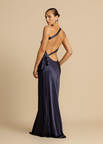 Dames Satijnen Maxi Jurk | One Shoulder & Elegant