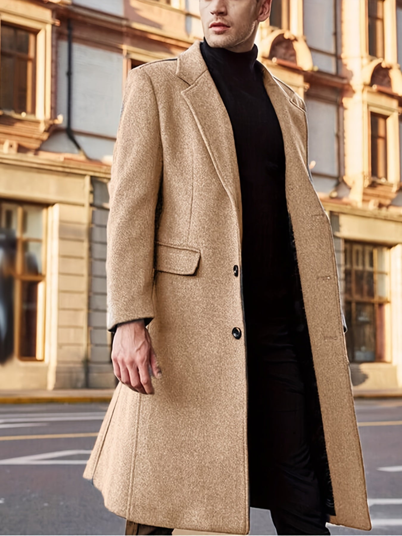 Heren Trenchcoat – Zakelijke Stijl & Elegantie voor Herfst/Winter